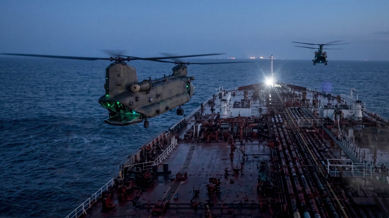 Royal Marine Commandos make first UK seizure of Russian shadow fleet vessel