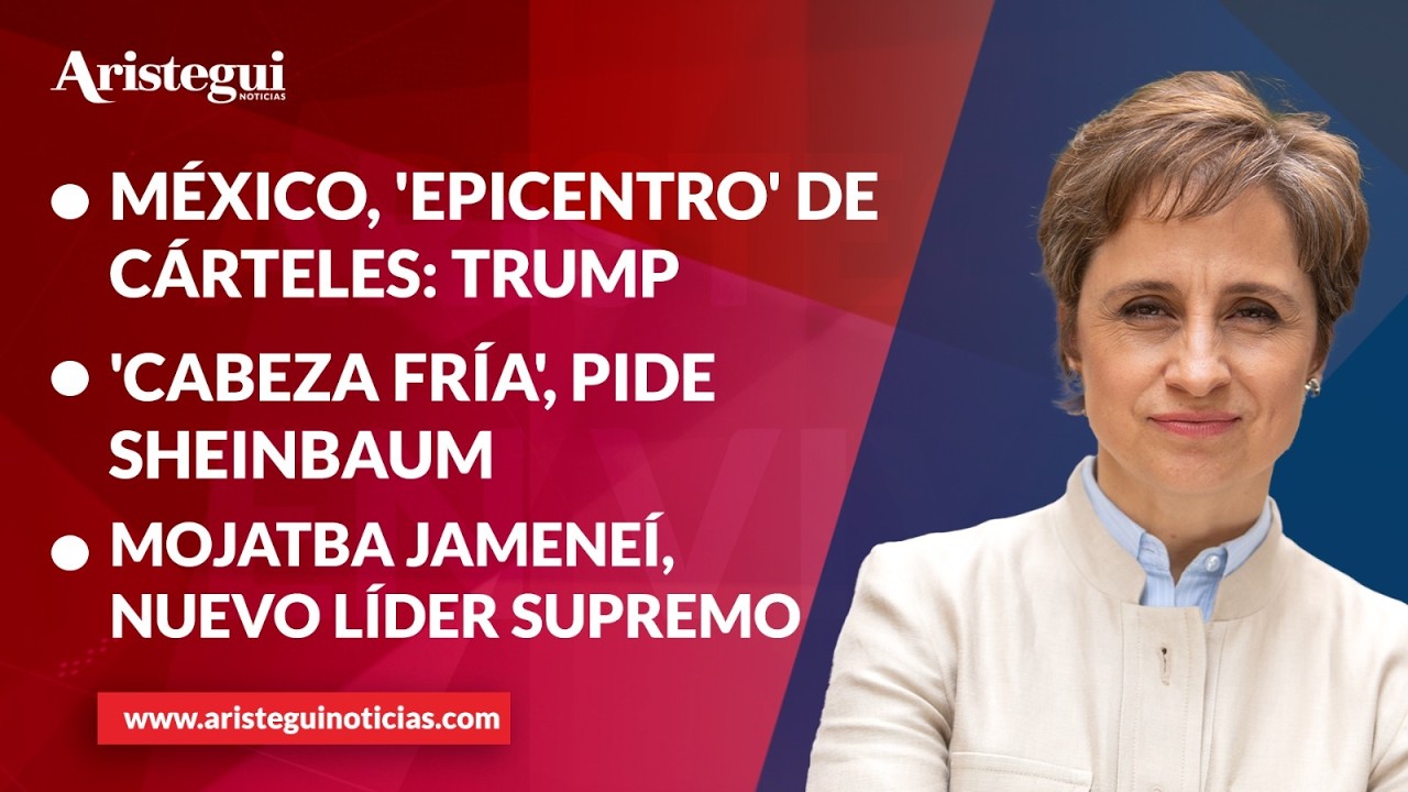 Aristegui EN VIVO: Mojtaba Jameneí, líder supremo de Irán; petróleo sube, mercados caen (09/03/2026)