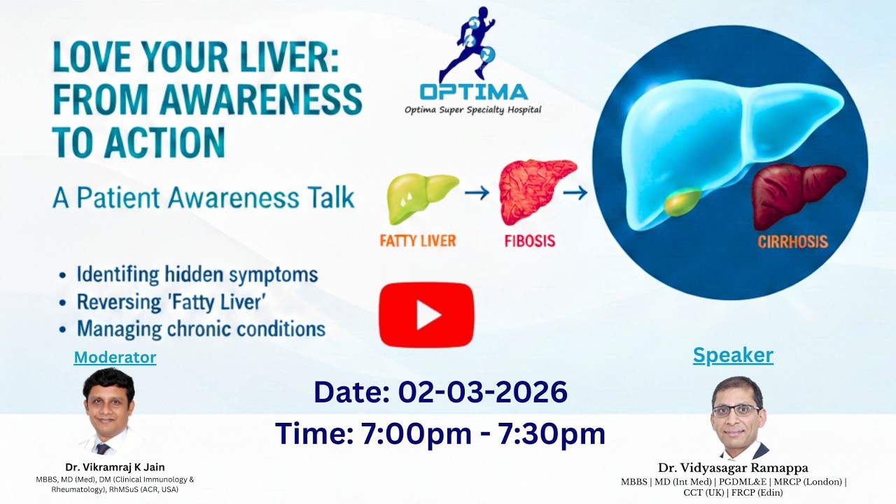 Patient awareness talk on Fatty Liver with Dr. Vidya Sagar Ramappa on 2nd March @7:00pm - 7:30pm