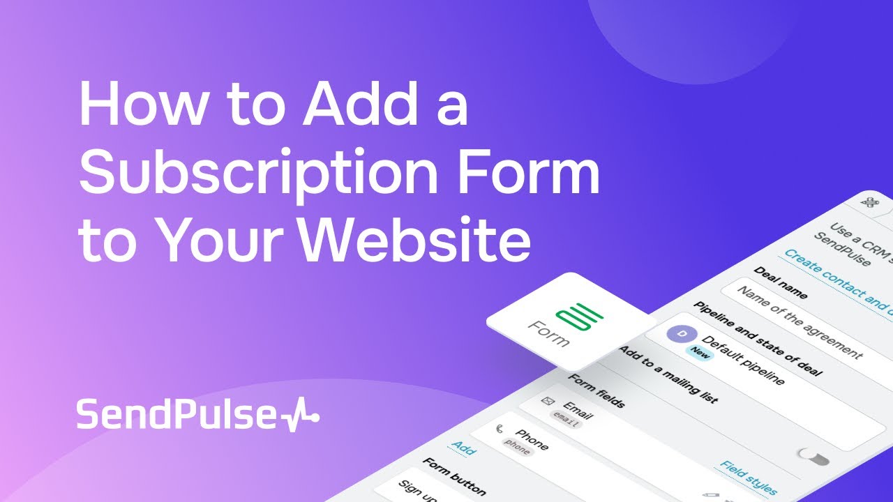 How to add a subscription form to your website