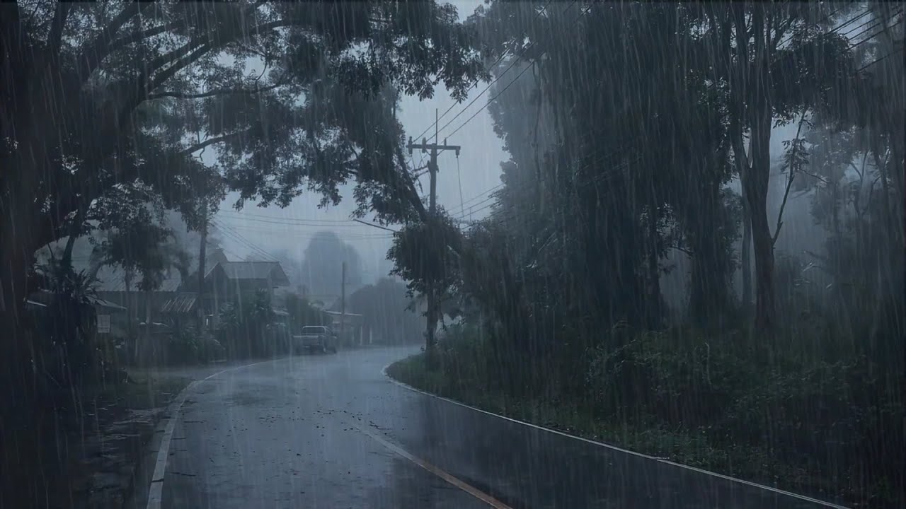 Attention: Road Rain & Thunder Sounds Only For Those Who Want to Sleep Soundly or Stress Therapy