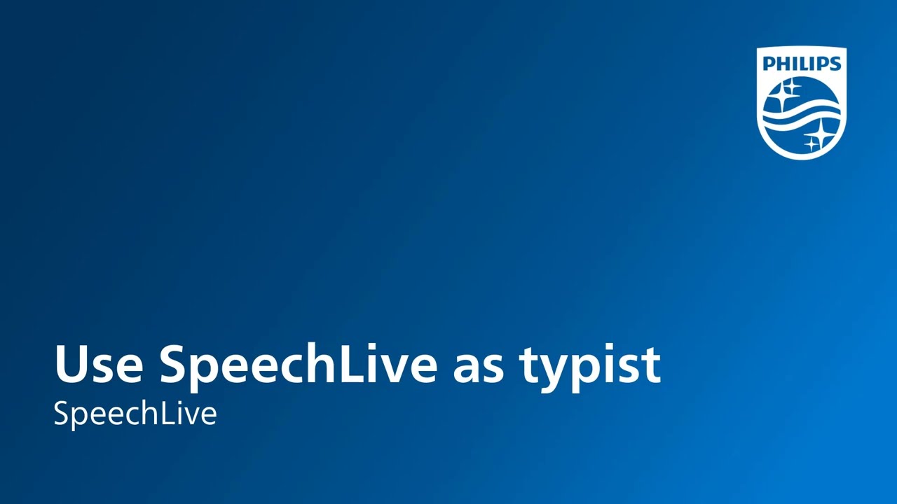 SpeechLive Transcription: How to use the SpeechLive as a typist