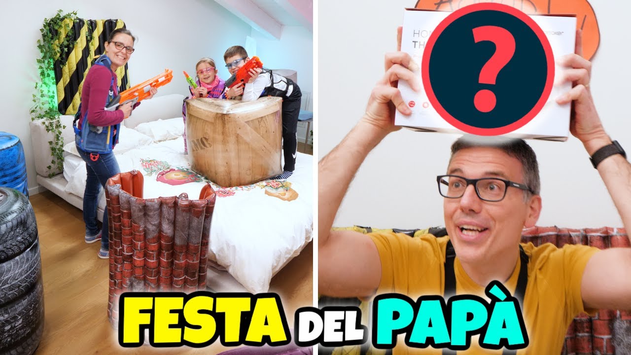 SORPRESA FESTA DEL PAP&Agrave; per Davide: Mega Sfida in Camera