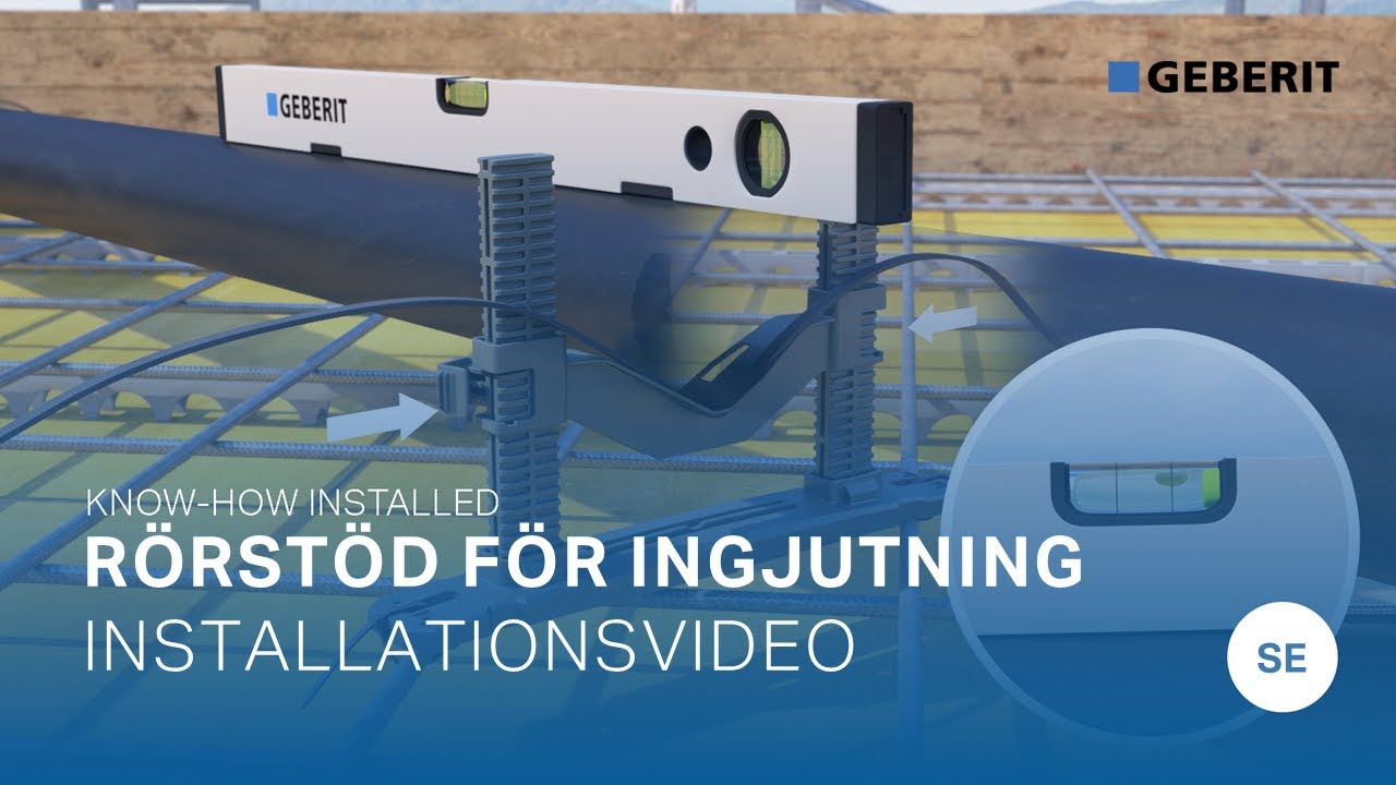 Geberit Rörstöd för ingjutning - Installation