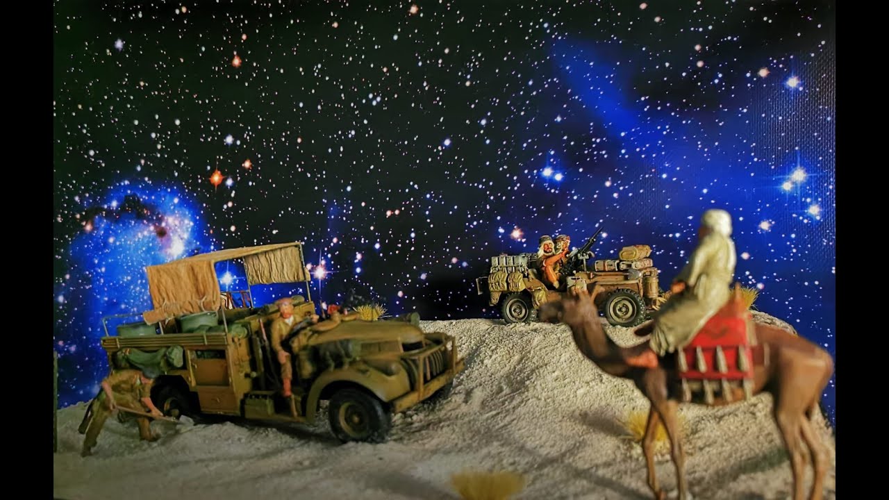 Diorama: Probleme auf Patroullie, Making of, mit SAS Jeep und dem LRDG Command Car, von Tamiya 1/35
