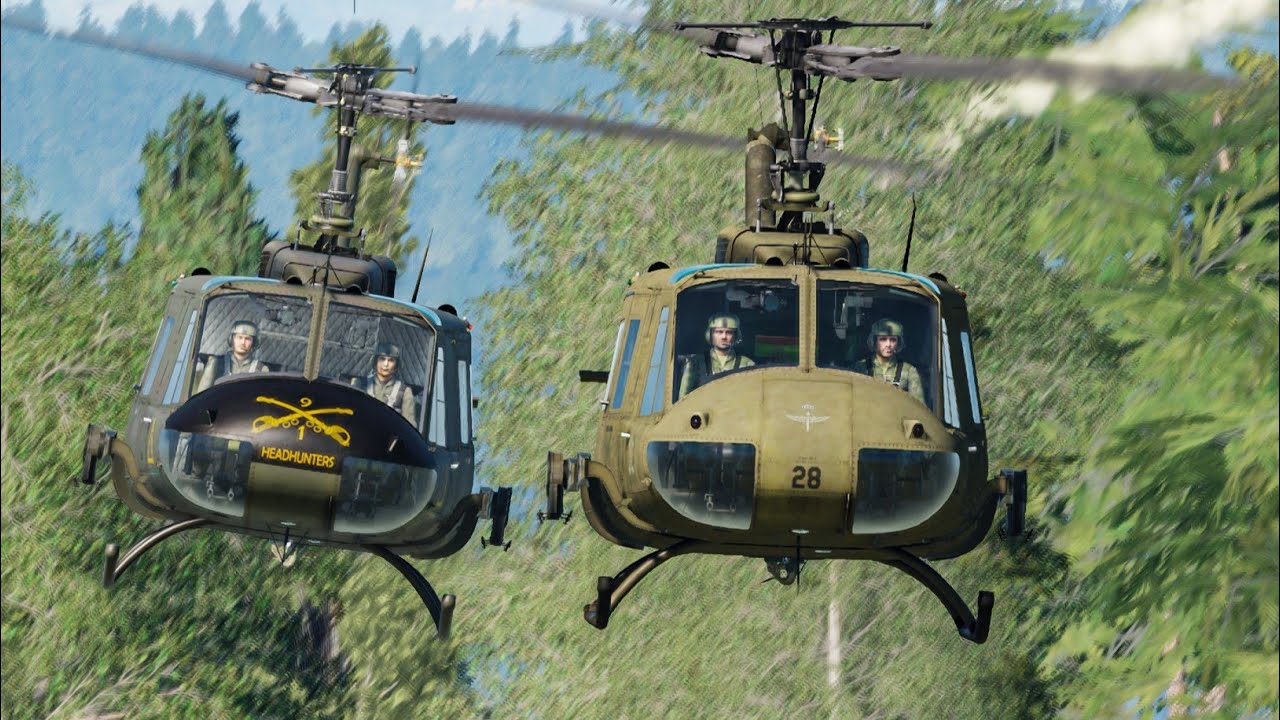 DCS Huey formation, sling load training and low flying