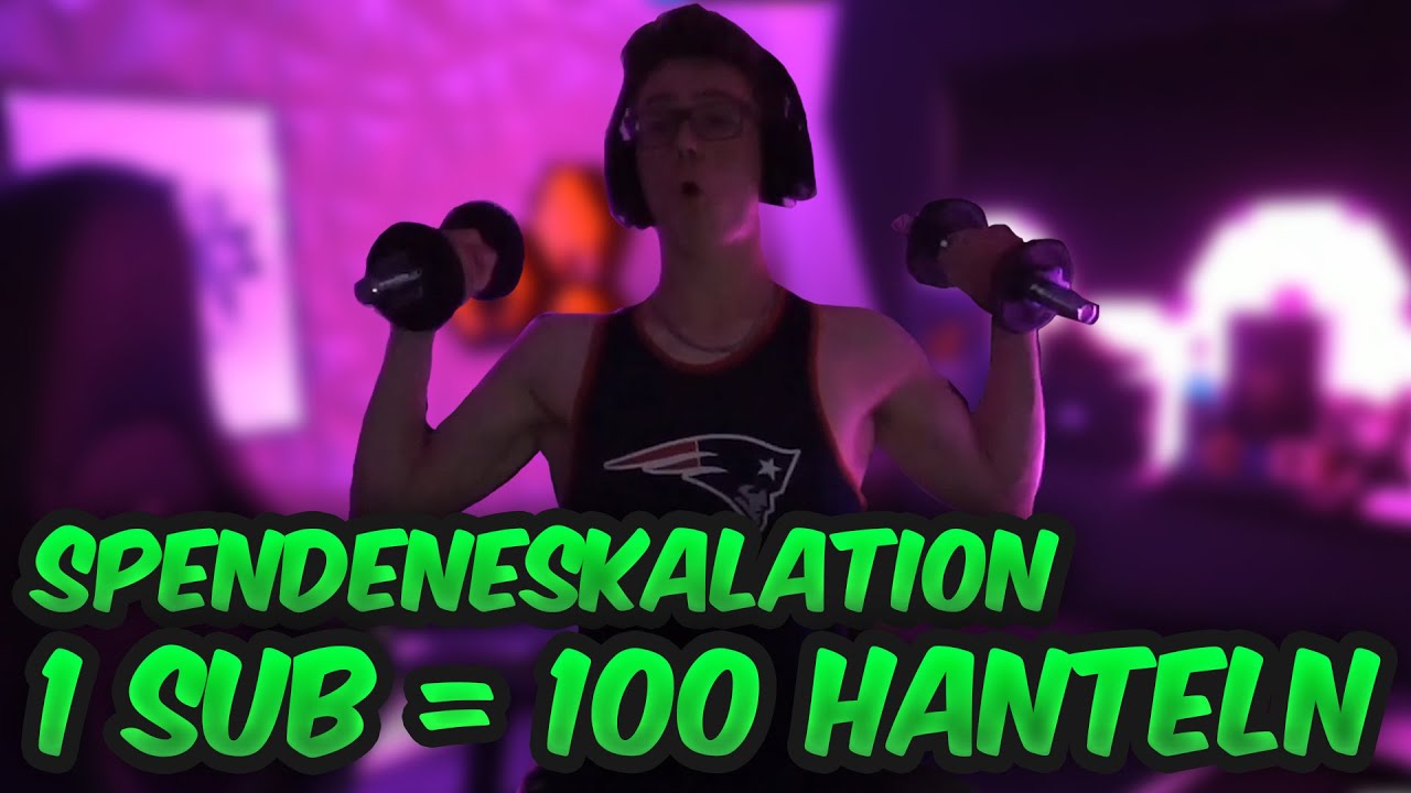 Spendeneskalation: GREEN RADOM musste 1.000 MAL HANTEL heben 😂😂