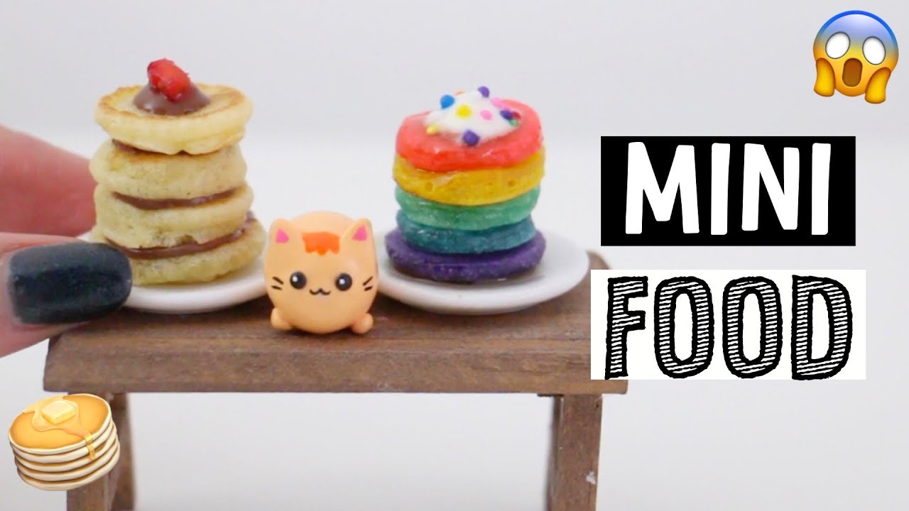 REAL DIY MINI NUTELLA & RAINBOW PANCAKES!