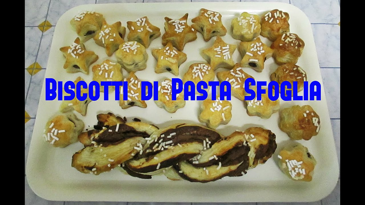 Biscotti di Pasta Sfoglia Farciti con Nutella