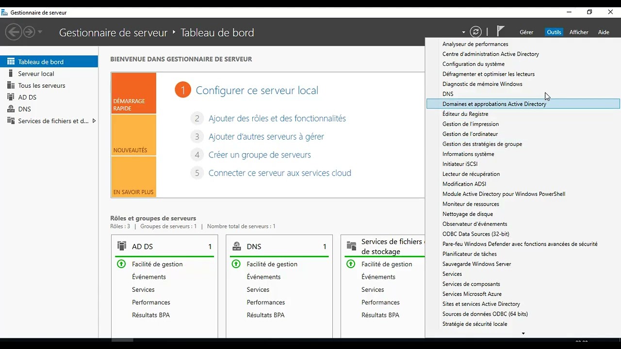 Réplication ADDS primaire et secondaire