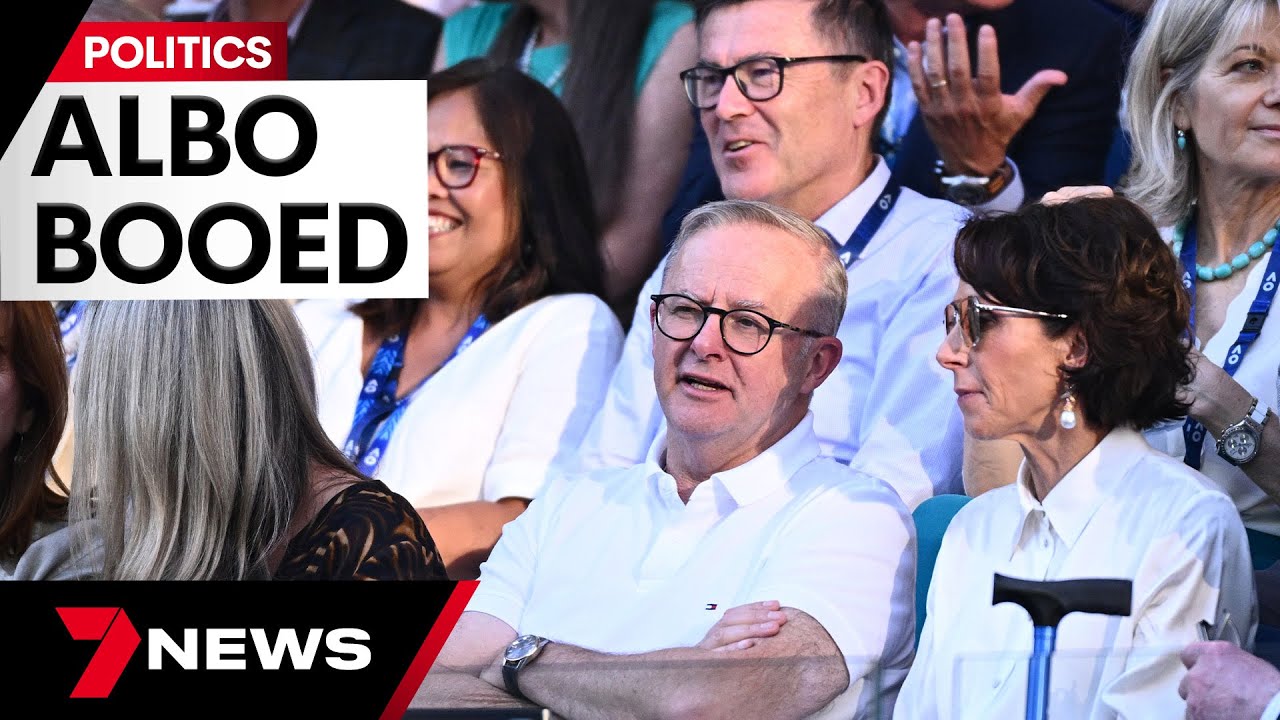 Prime Minister Anthony Albanese booed at Australian Open | 7 News Australia