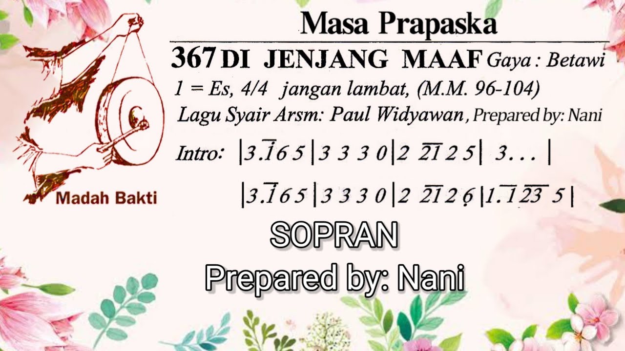 Di Jenjang Maaf (MB 367 - Versi CF) SOPRAN