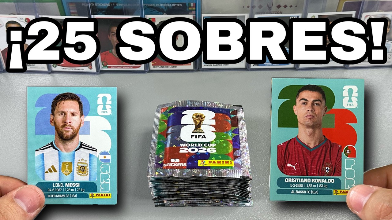 &iexcl;BUSCANDO AL BICHO Y A MESSI EN 25 SOBRES DEL MUNDIAL 2026!
