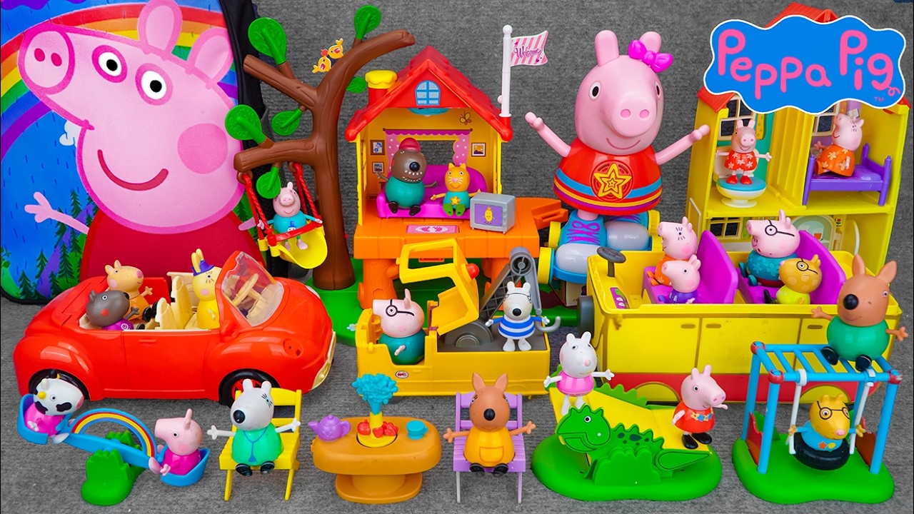 Peppa Pig ASMR | Satisfying with Unboxing Cute Peppa Pig Family House And Amusement Playset