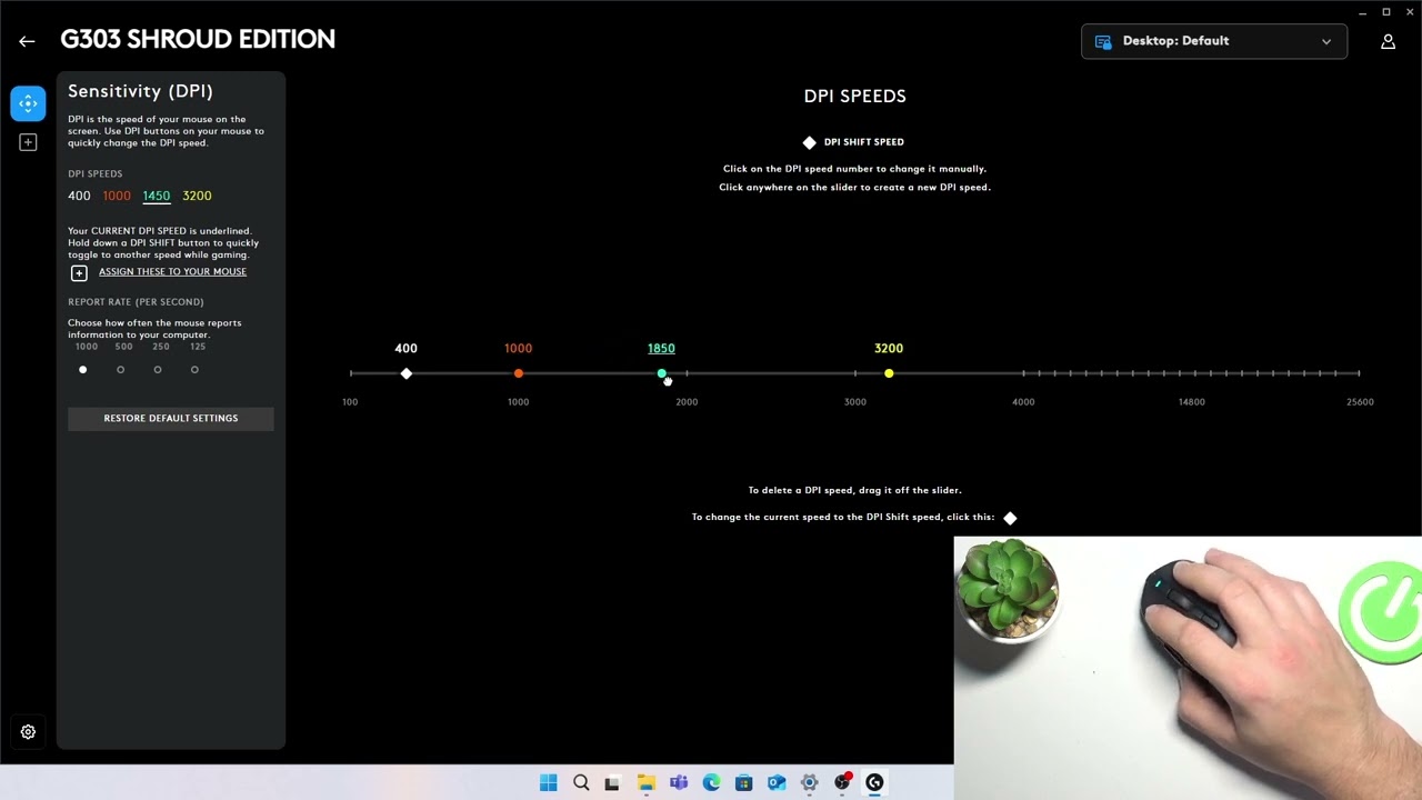 How to Mange Dpi Settings on Logitech G303