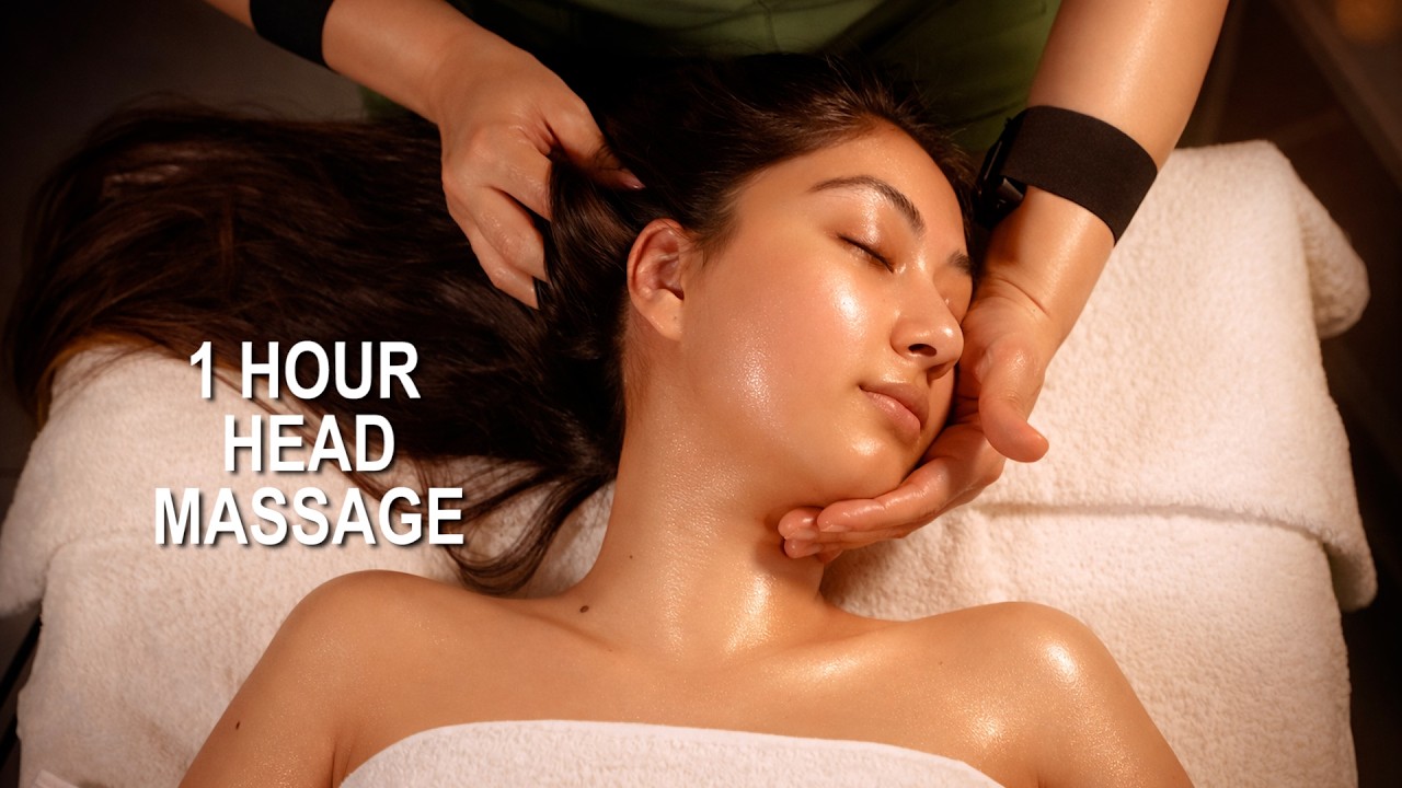 ASMR 1 Час Профессионального Массажа Головы 😴 Лучшие Техники • Без Разговоров