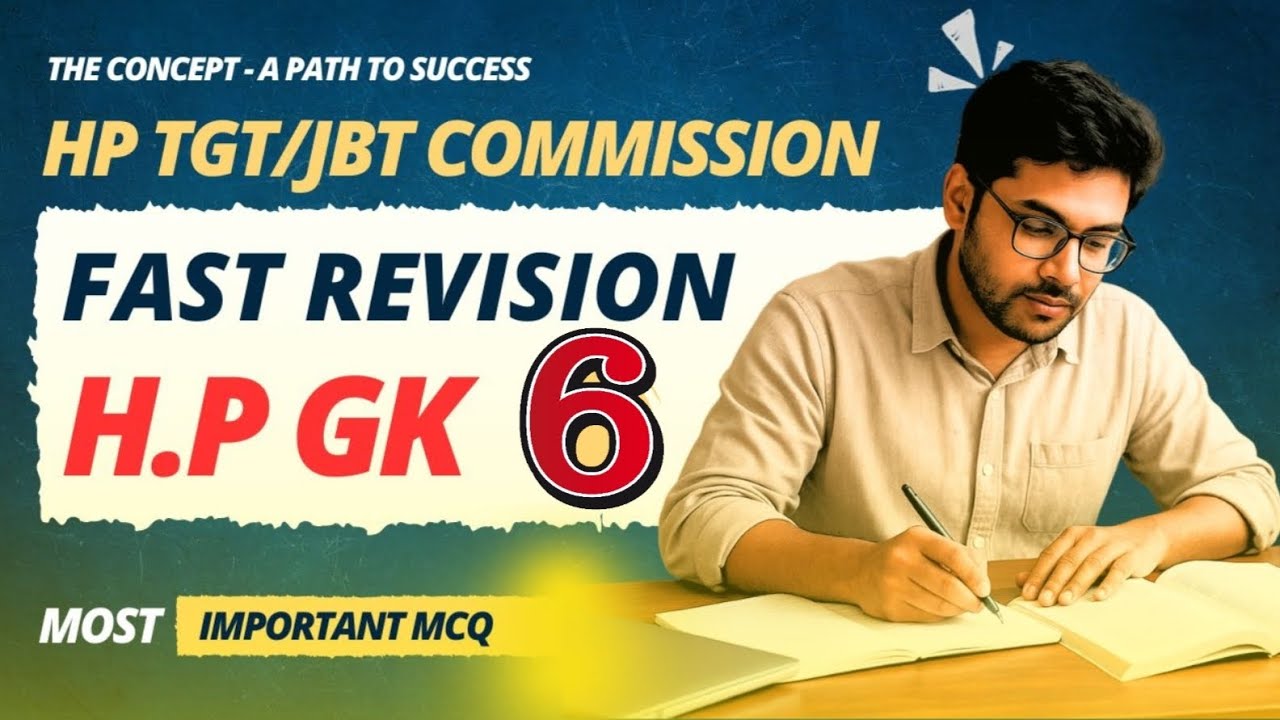 Fast Revision of HP GK MCQs : Class-6|| HP GK MCQs Based on Latest Pattern for All Commission 2025
