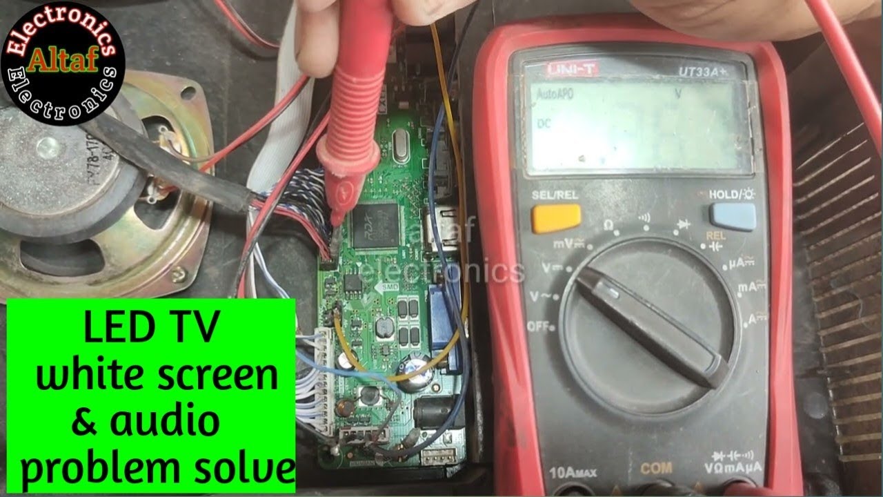 17 inch LED TV white screen and audio  problem solve Altaf Electronics