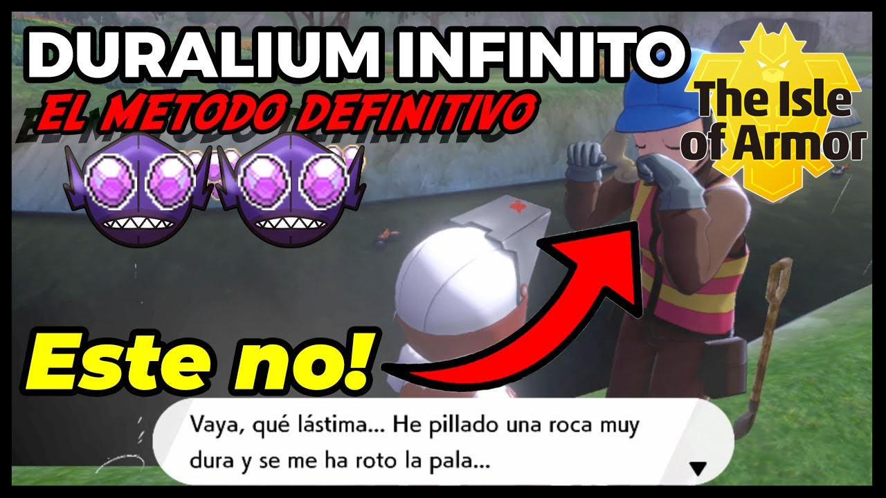 como CONSEGUIR DURALIUM pokemon espada escudo isla ARMADURA MEJOR MÉTODO para farmear armorite ore