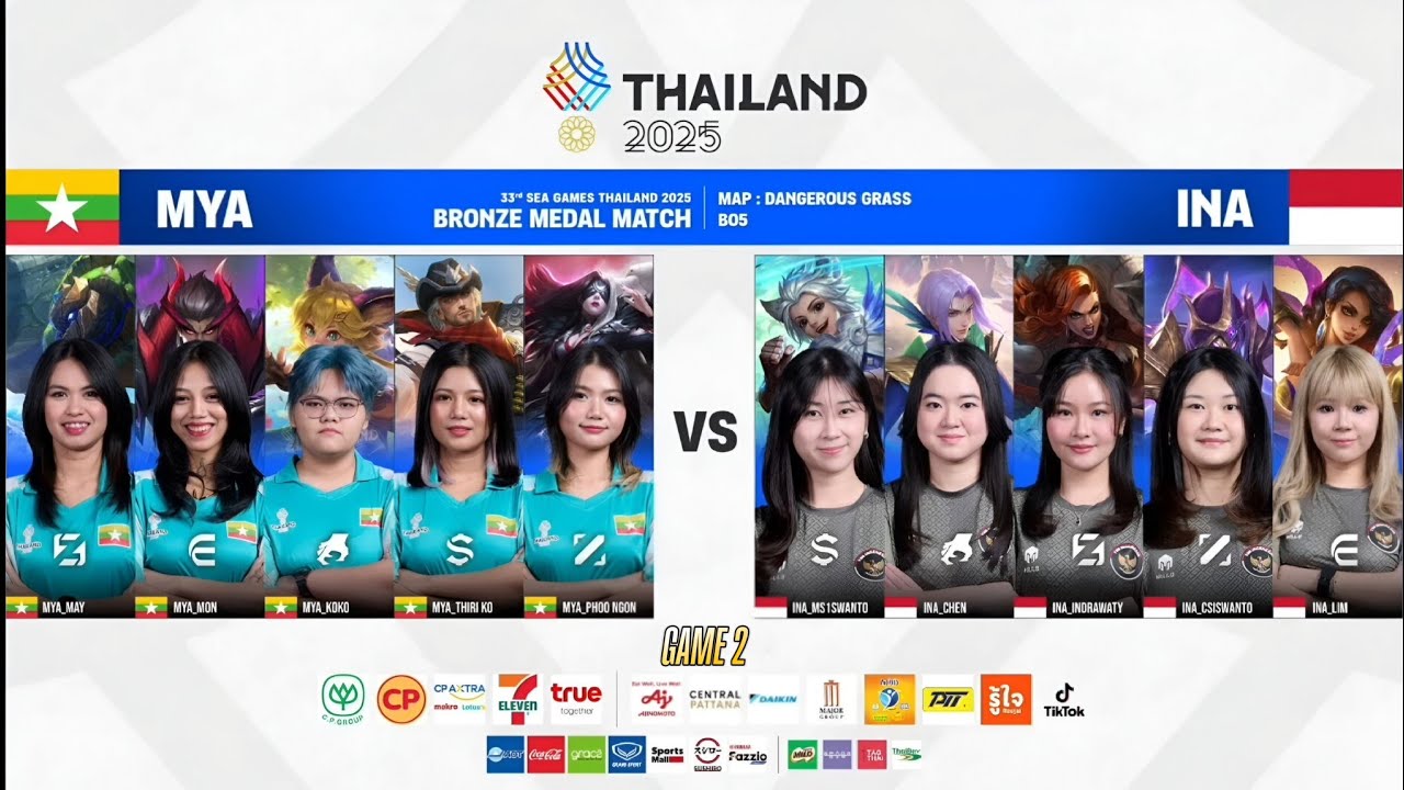 INDONESIA VS MYANMAR | MLBB WOMEN SEA Games 2025 | BRONZE MEDAL MATCH | GAME 2 - Mobile Legends