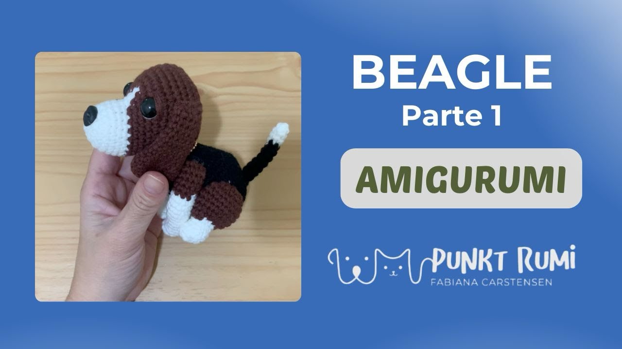 Você nunca viu um Beagle tão fofo em Amigurumi! Passo a passo