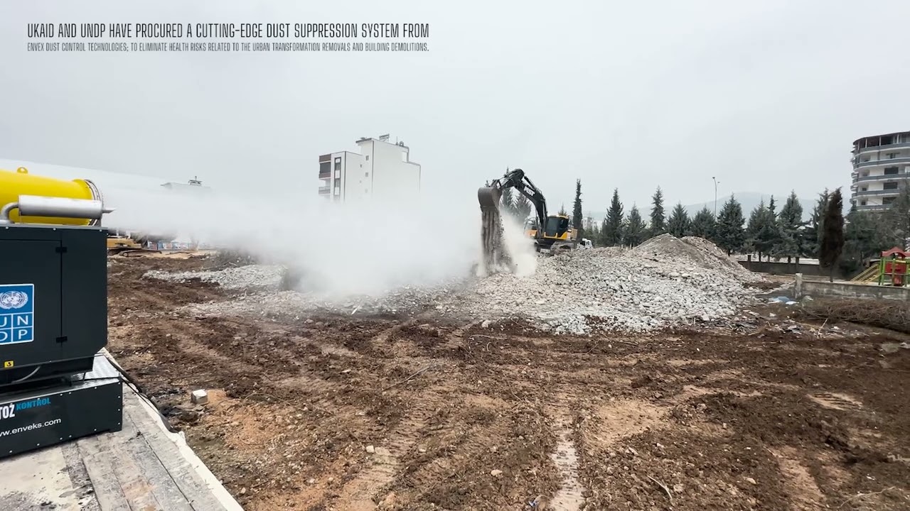 Fog Cannon for Dust Supression from ENVEKS Dust Control Technologies - Building Demolition
