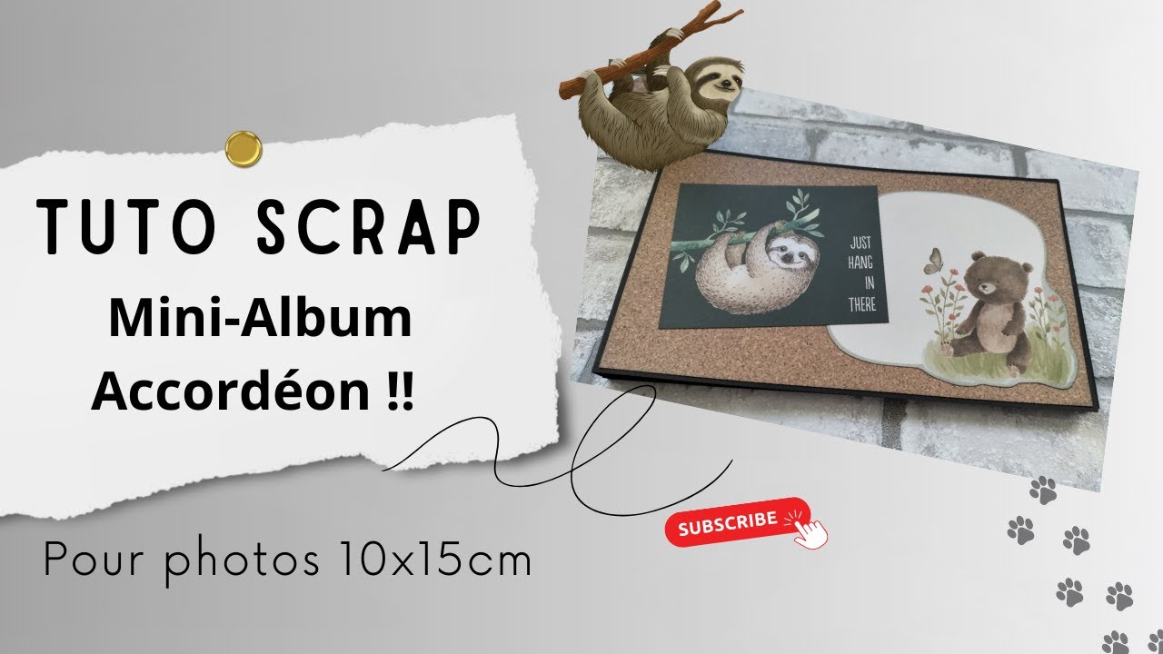 Tuto MINI-ALBUM ACCORDEON facile : idéal pour photos 10x15cm ! Avec bloc de papier 30x30 #action