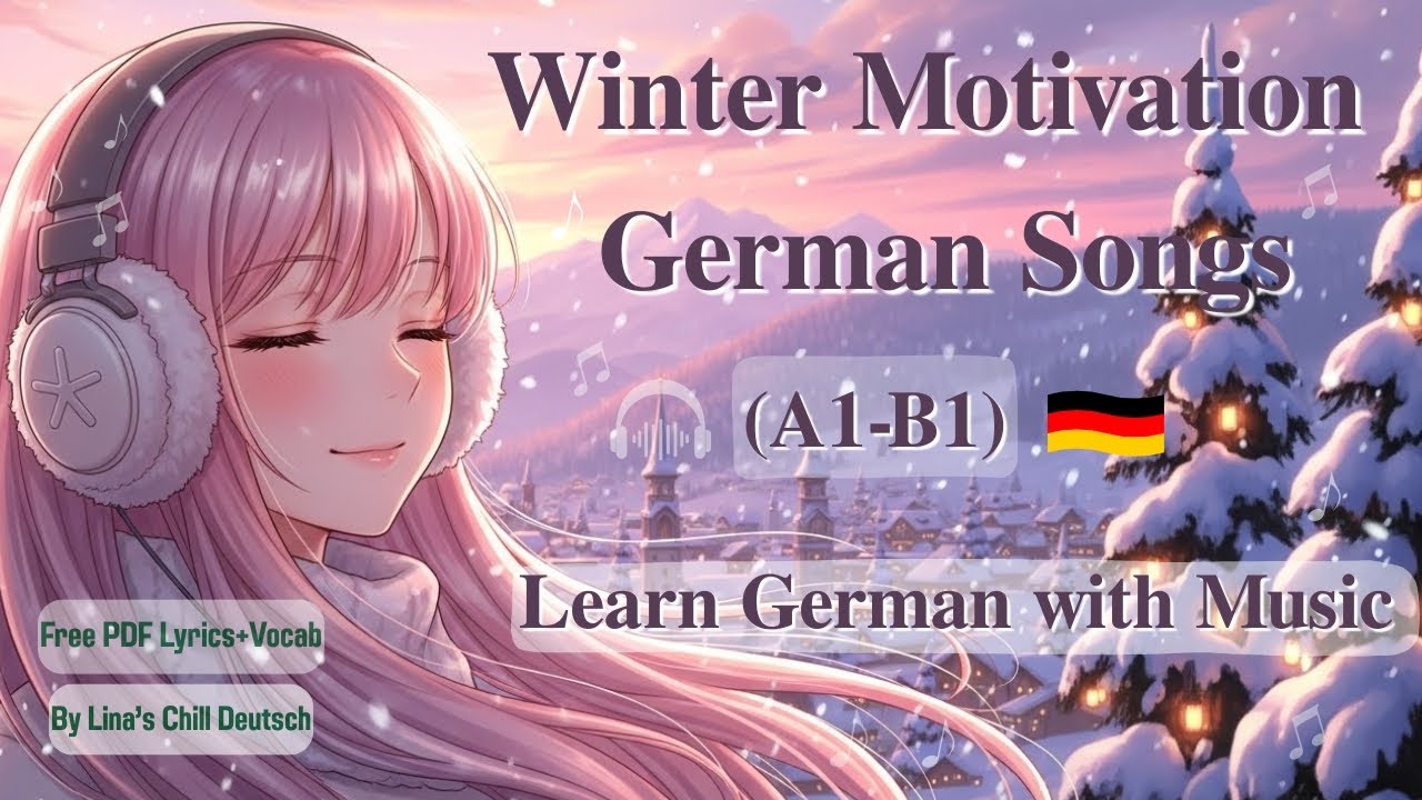 Motivation Winter – German Songs for Beginners (A1–B1)🇩🇪 | Lina’s Chill Deutsch