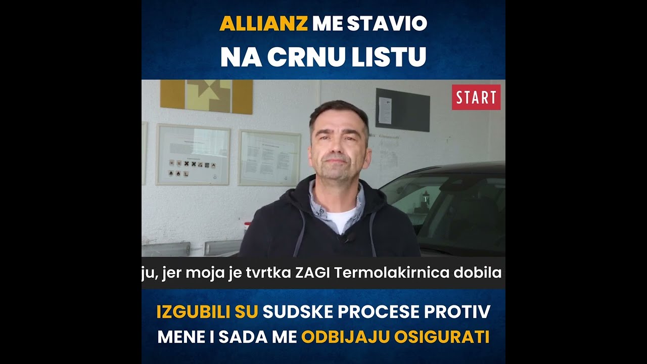 Allianz me stavio na crnu listu! Ne poštuju službenu satnicu, plaćaju ispod cijene, diskriminiraju
