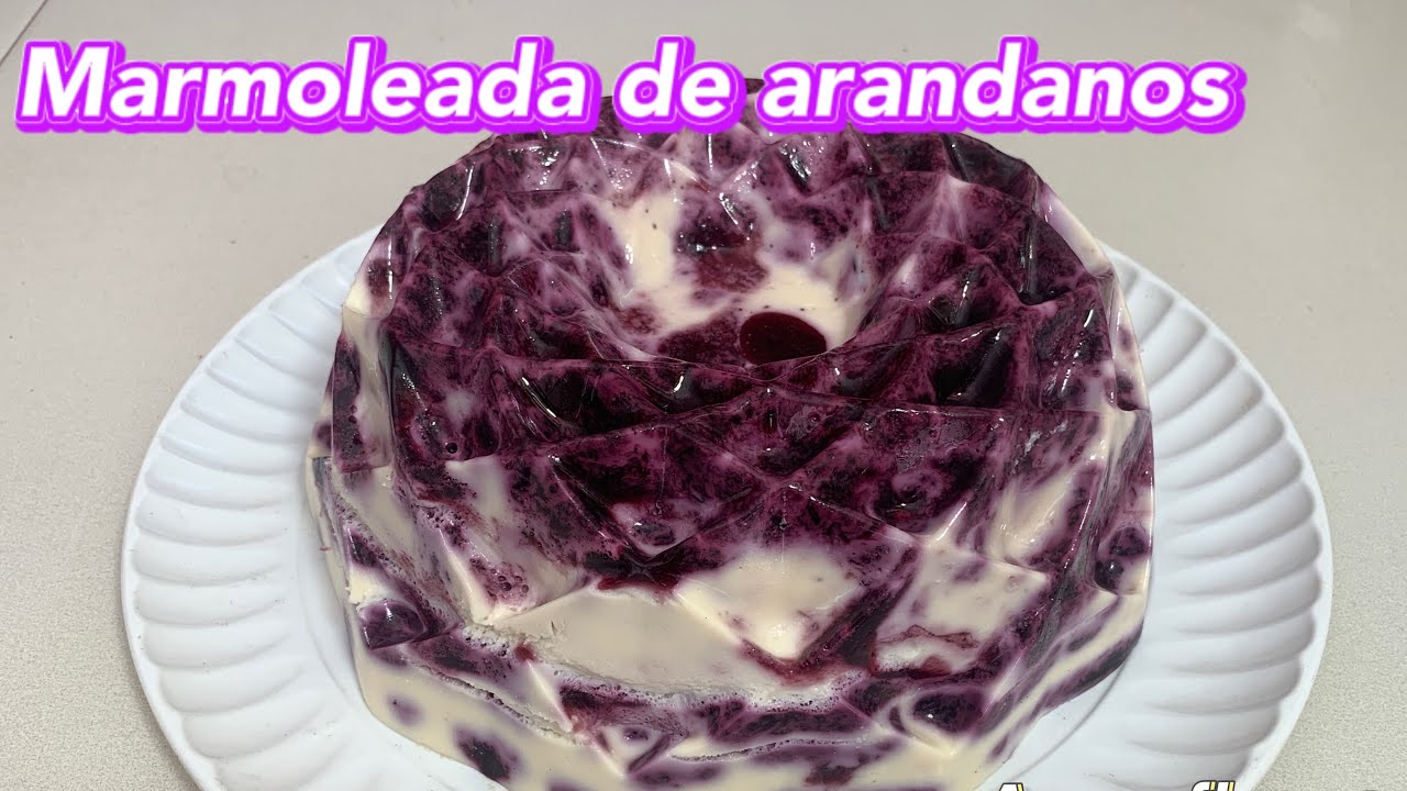 Gelatina Marmoleada de Philadelphia y Arándanos