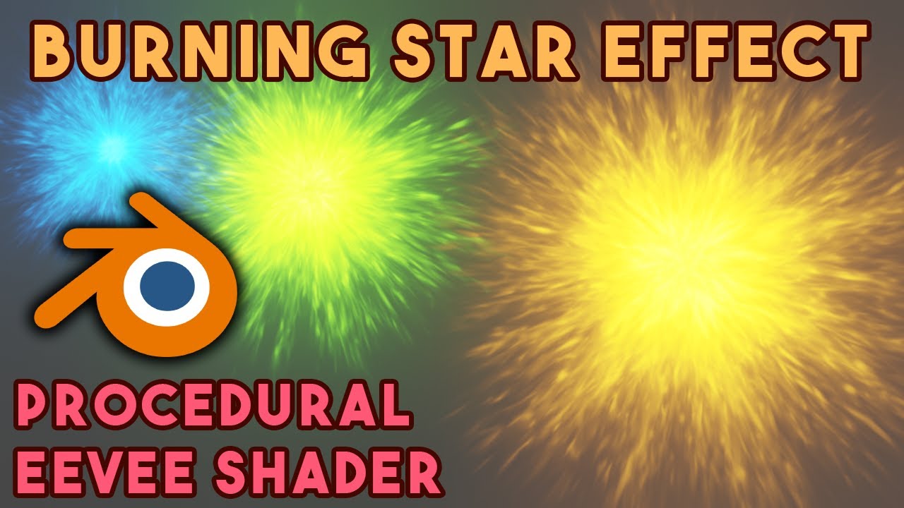 Radiating energy / Burning star procedural effect in Blender - TUTORIAL