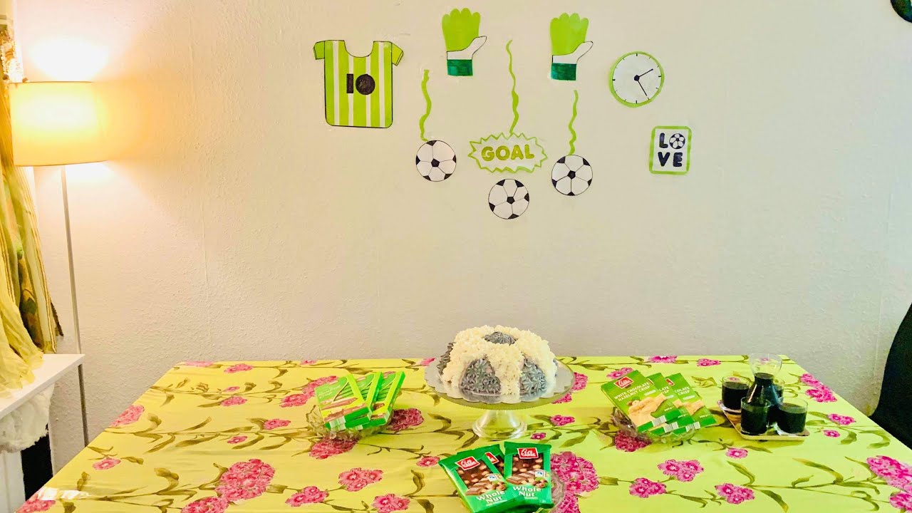 Football birthday theme | Soccer theme birthday decoration | Birthday party ideas