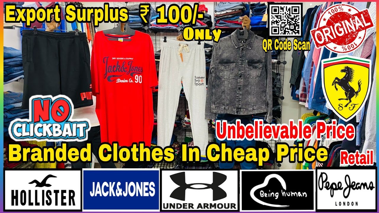₹1000 Ki 4 ORIGINAL SHORTS🔥|BRANDED SURPLUS CLOTHES IN CHEAP PRICE IN MUMBAI RETAIL | US POLO, PUMA