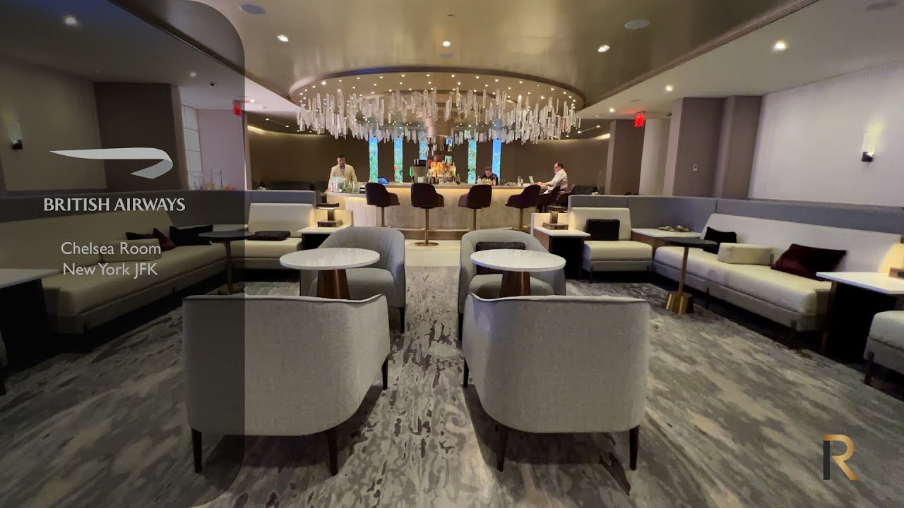 First class American hospitality in the BA first class lounge at JFK Airport