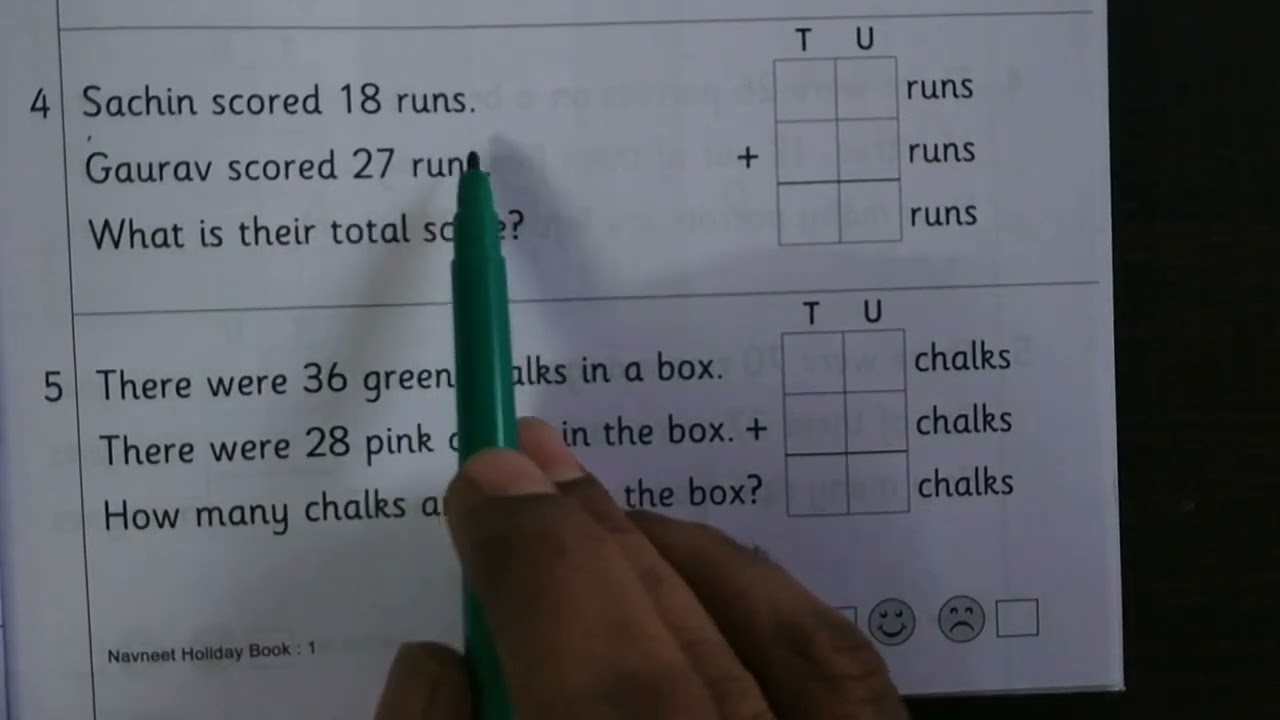 Navneet Holiday Book 1 | Words Problems - Addition and Subtraction |