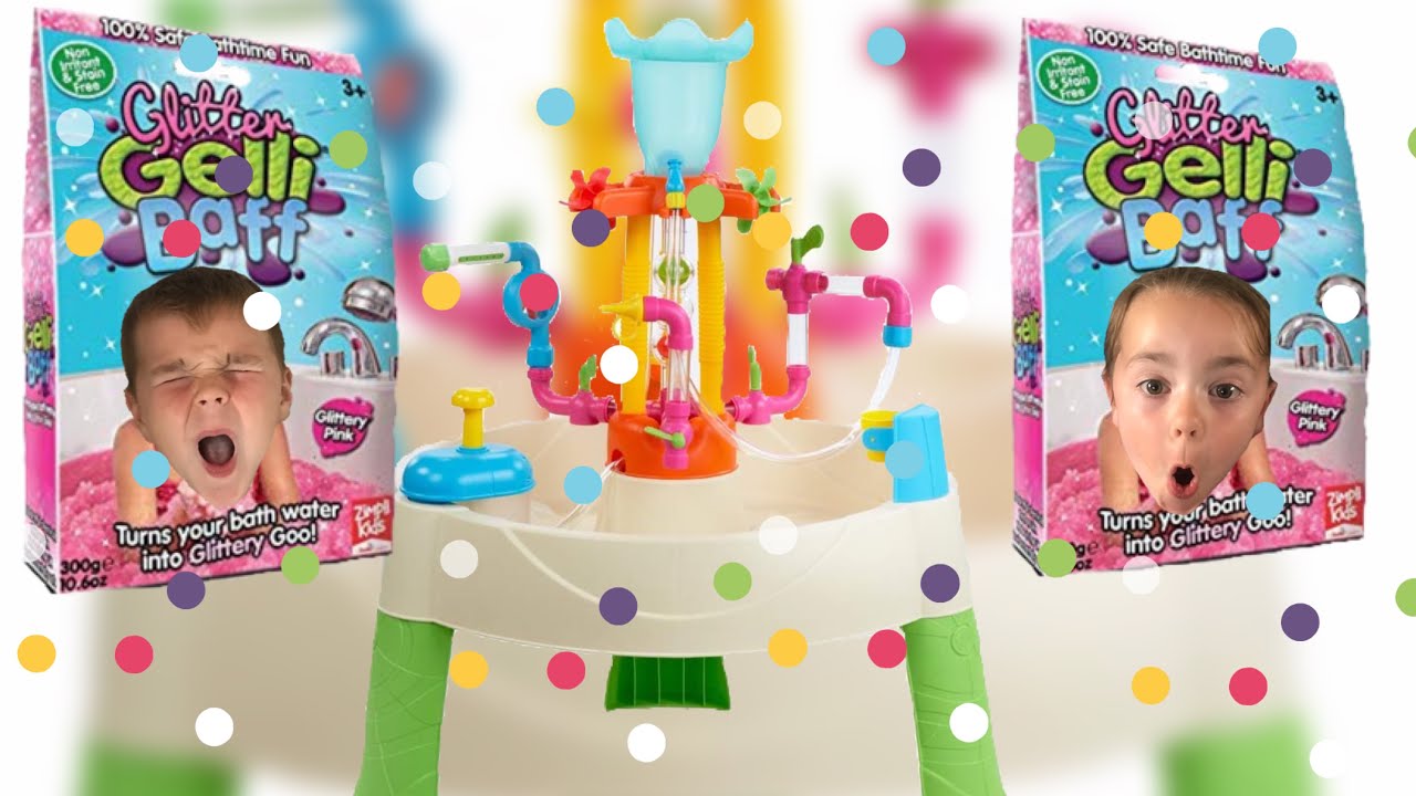Little tikes fountain factory with gellibaff #littletikesfountainfactory #gellibaff