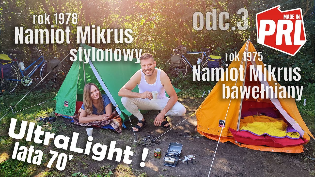Dookoła Jeziora Wigry na rowerach z PRL i z Mikrus Bawełnianym oraz Stylonowym Ultralight