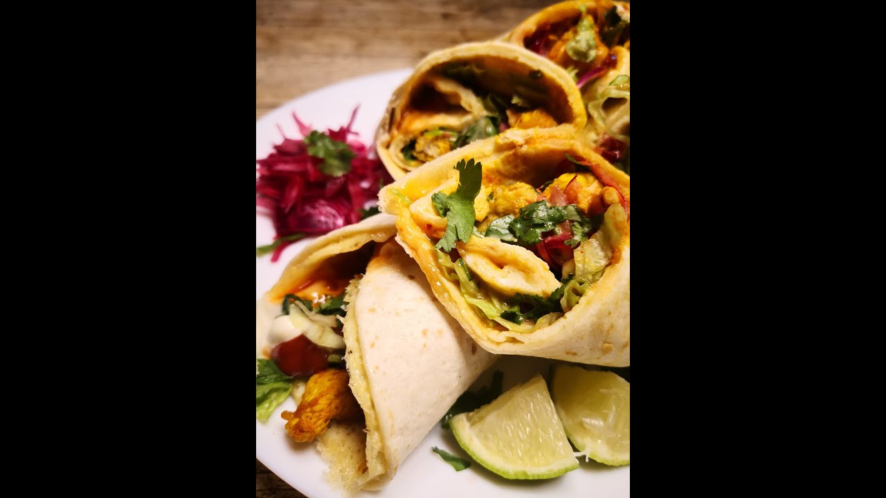 Chicken Frankie (Kathi Roll) - Homemade quick & easy meal/snack - Simplified & Tasty recipe