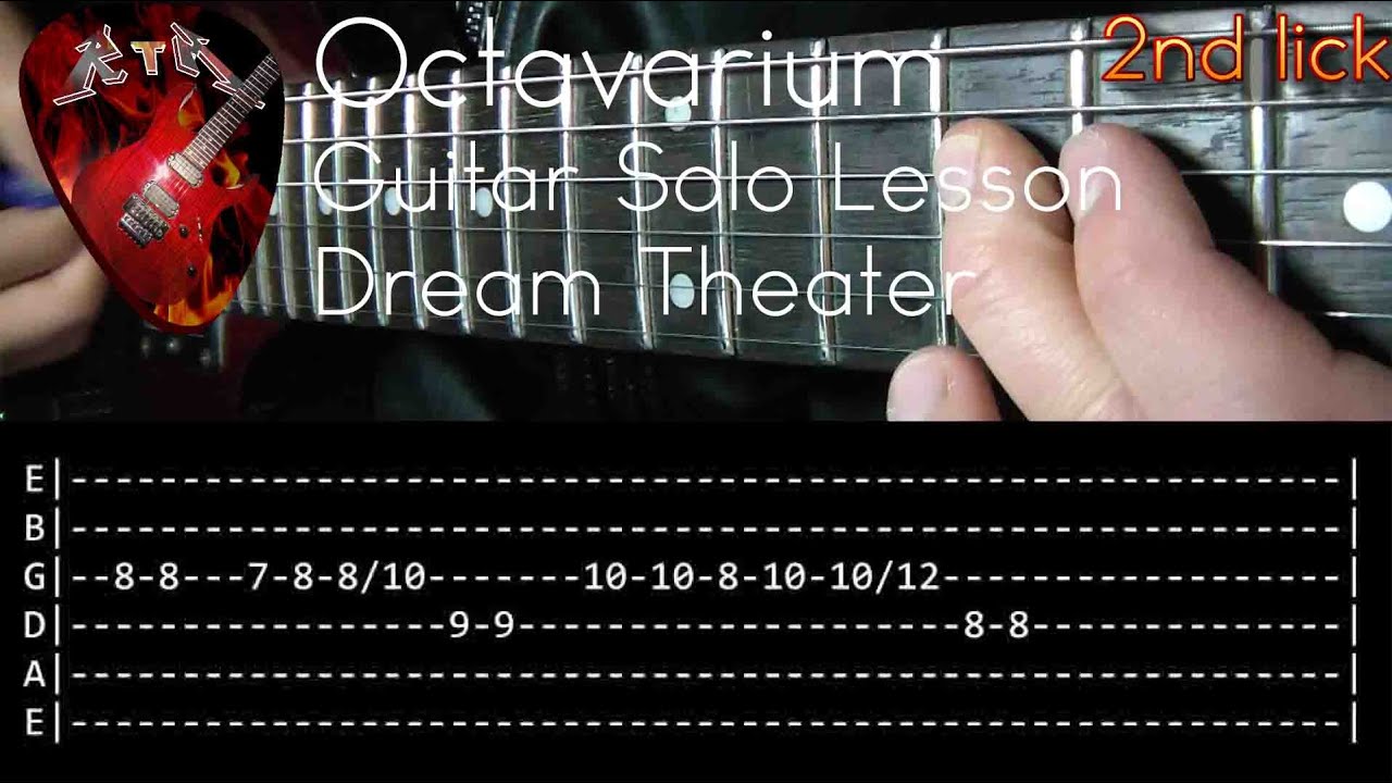 Octavarium Guitar Solo Lesson - Dream Theater (with tabs)