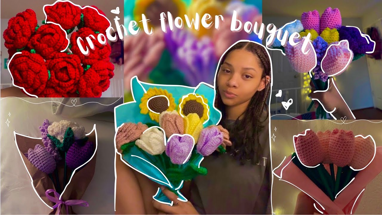 how to: crochet flower bouquet