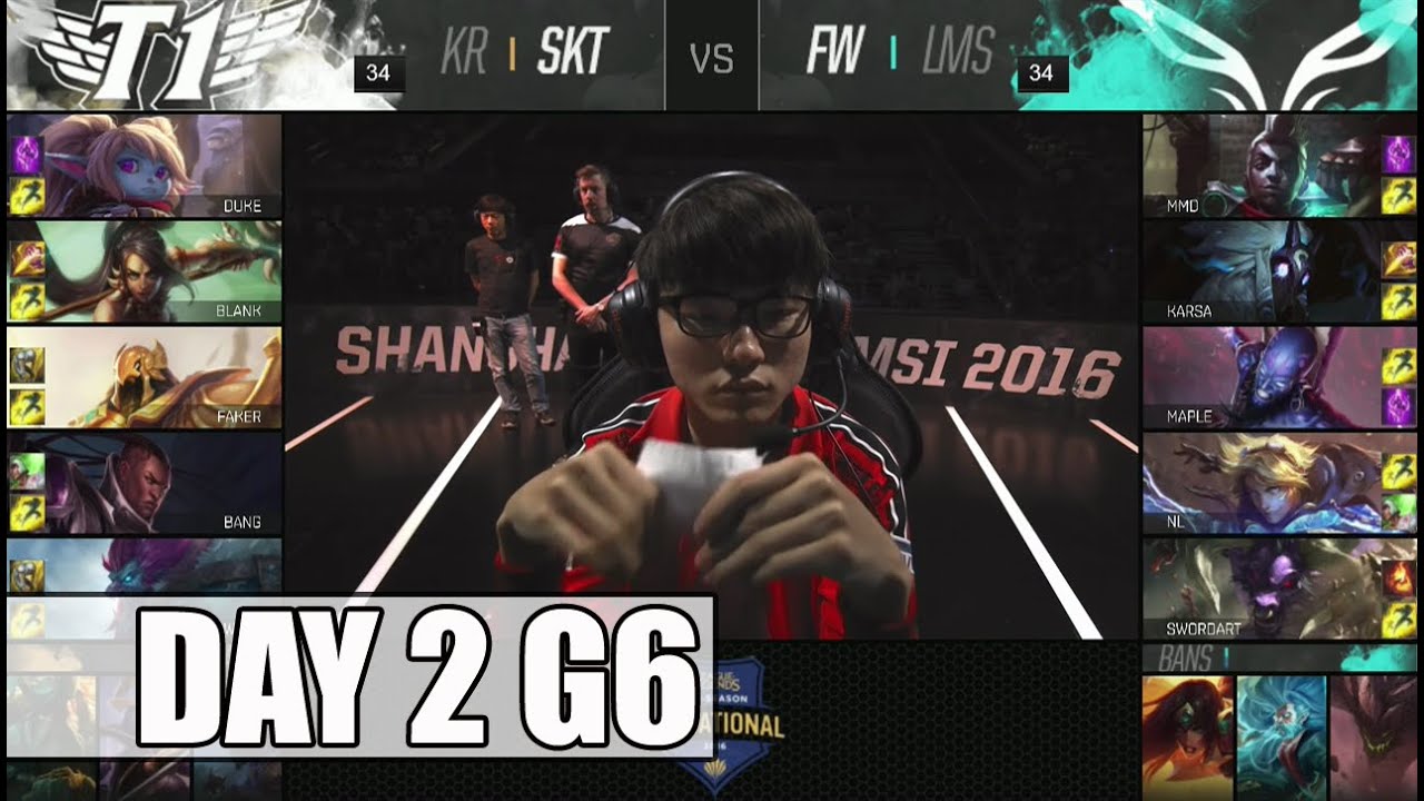 SK Telecom T1 vs Flash Wolves | Day 2 Mid Season Invitational 2016 | SKT vs FW MSI 1080p