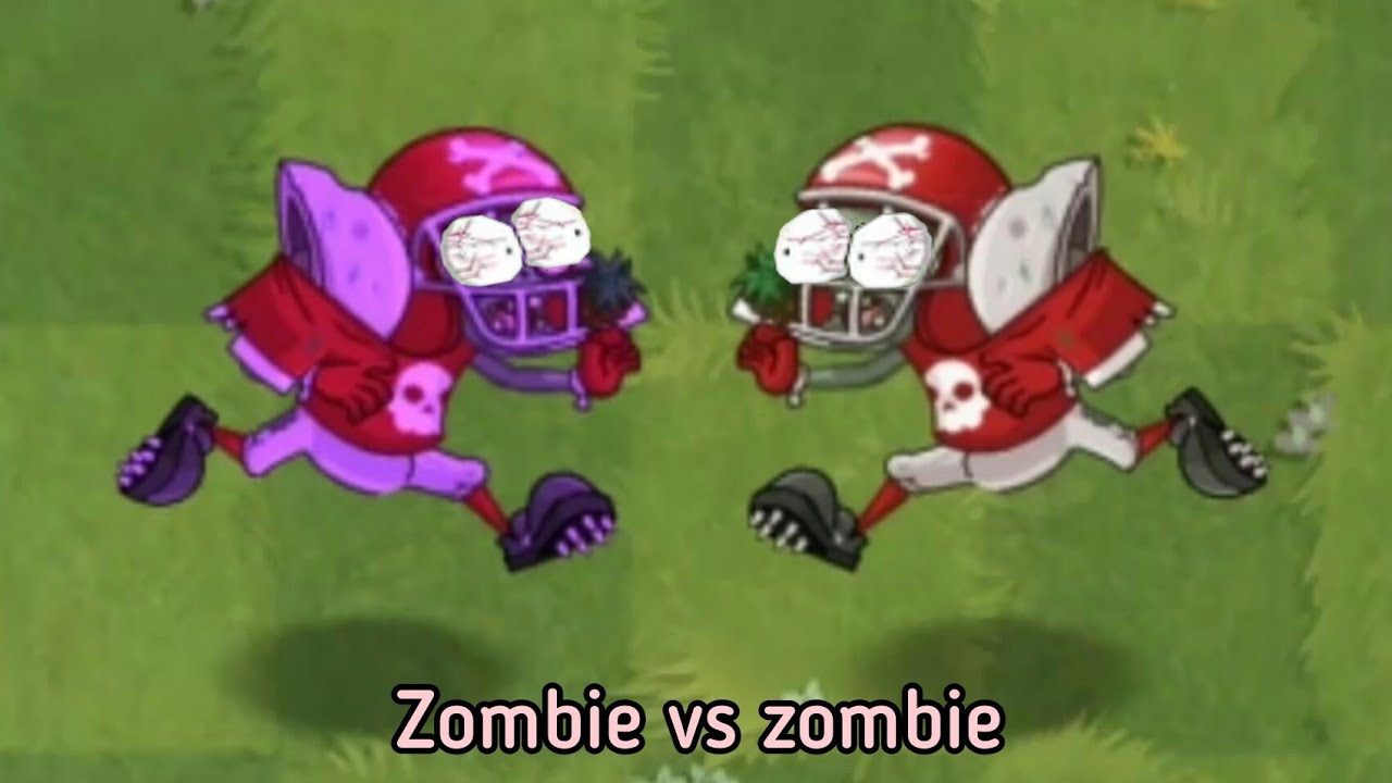 PvZ. Football zombie vs all zombie.
