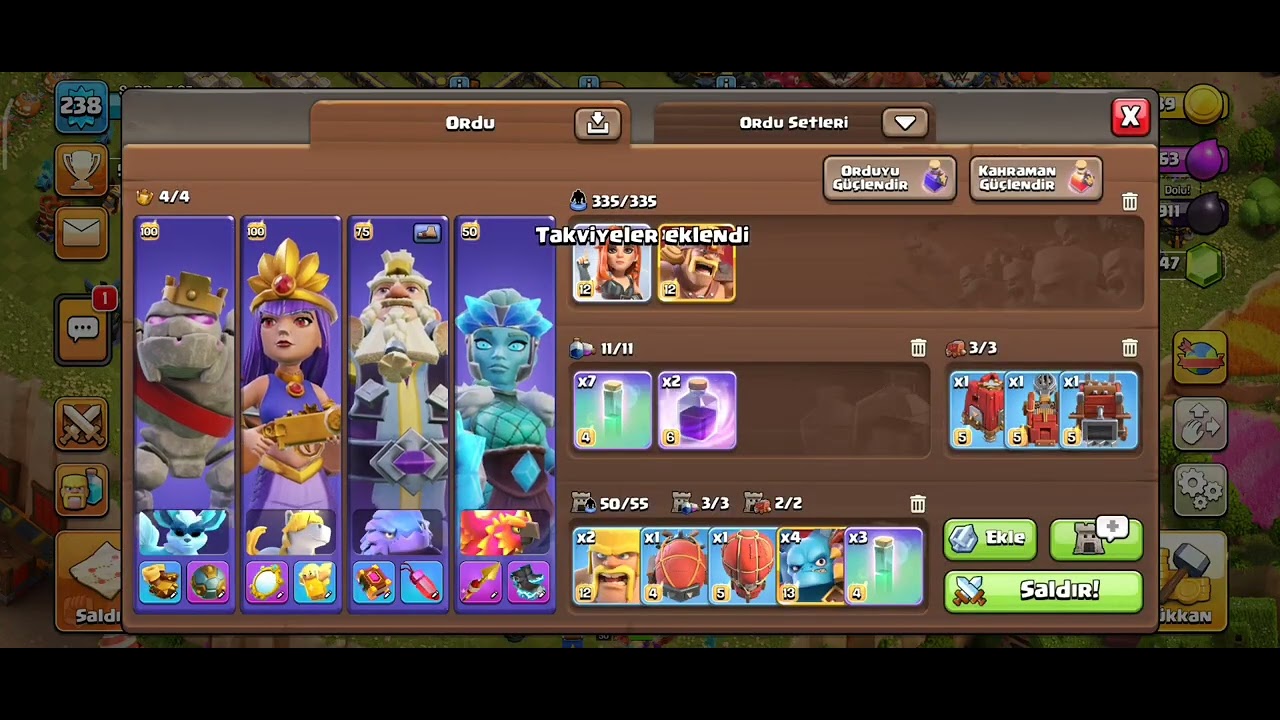 Muhteşem ordu- EFSANE Savaşlar..-#clashofclans