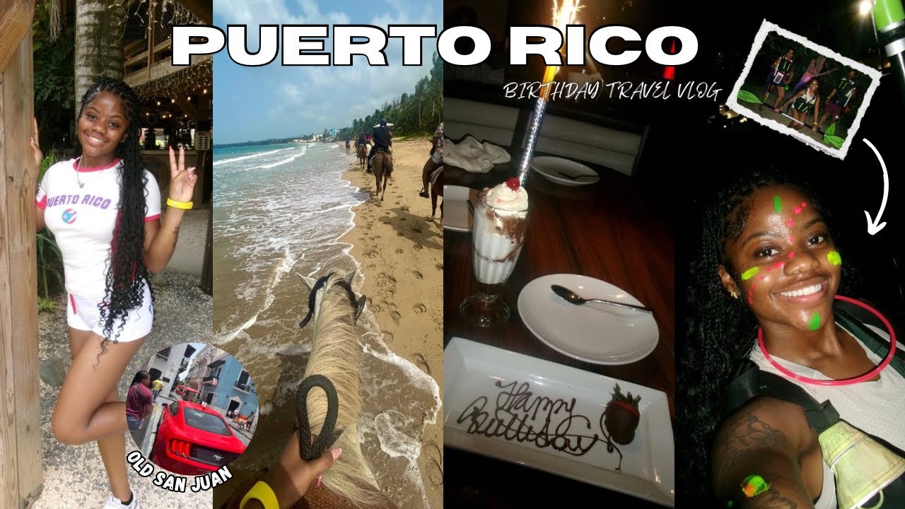 Travel Vlog: 20th birthday in Puerto Rico | Old San Juan, Horseback riding, Kayaking, & Salsa class