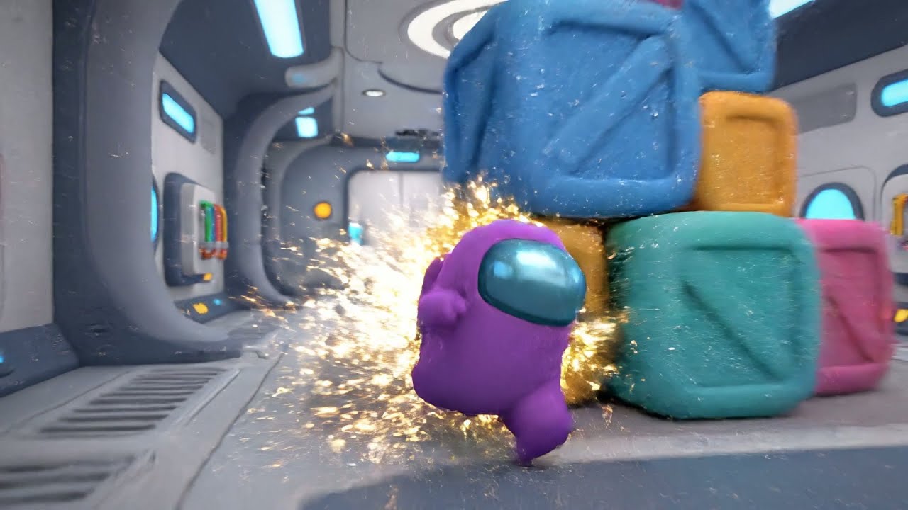 EI Compañero de Tripulación Morado de Among Us | Canciones Infantiles y Rimas para Niños