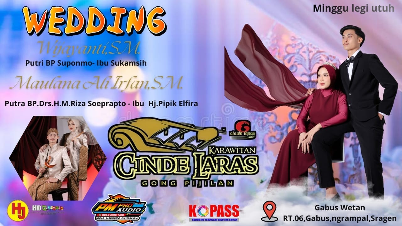 Live Karawitan Cinde Laras // Wedding Wijayanti,S.M. & Maulana Ali Irvan.S.M. // Pm Pro Audio