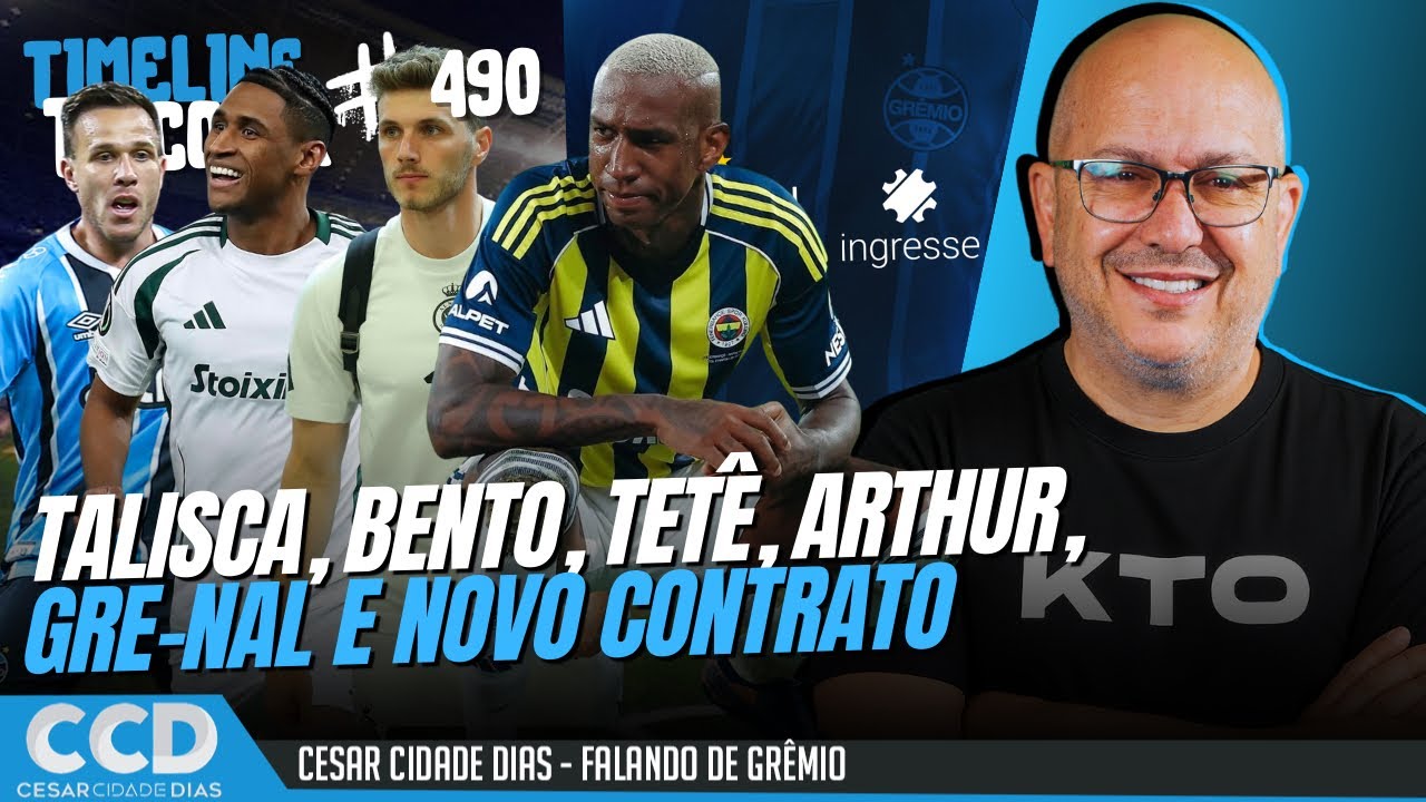 Timeline Tricolor #490: Talisca, Tetê, Arthur, Bento e a nova parceria do Grêmio