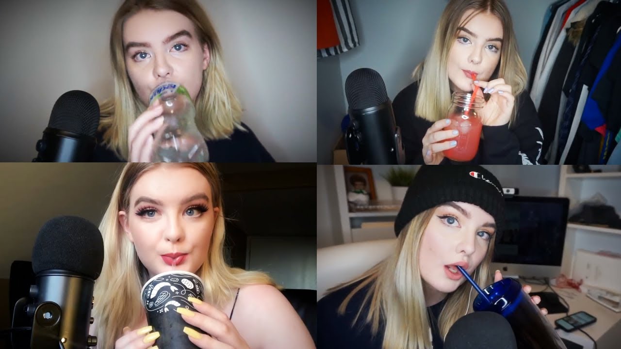 Lots of Drinking Sounds! (ASMR) Intro Compilation #2