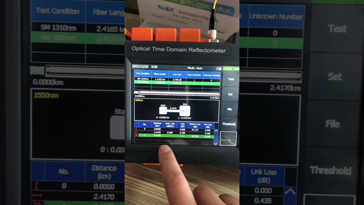 OTDR NK 5600 event map function show ，price pls contact Bonnie, WhatsApp:+8618561512668