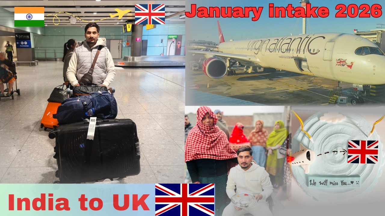 India to UK🇬🇧|January intake 2026🥶|International student Journey vlog✈️